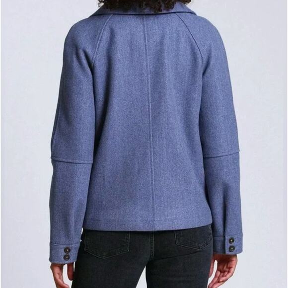 NWOT Avec Les Filles Light Blue Zip Jacket Utility Shacket Women Sz XS Anthro - Picture 12 of 12